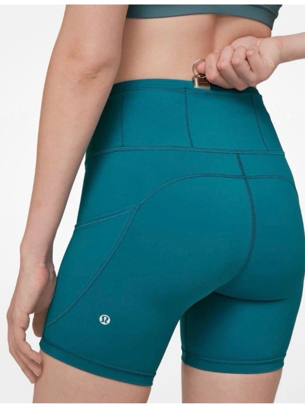 Lululemon Align High-Rise Short with Pockets Blue Teal 6" inseam  Size 6